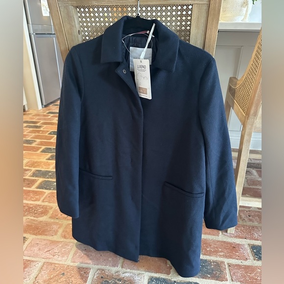 Max Mara Leisure Blu Notte Clava Coat NWT Size 6 - Picture 13 of 14